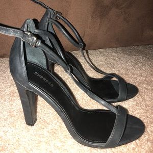 Express Black strappy heeled sandal